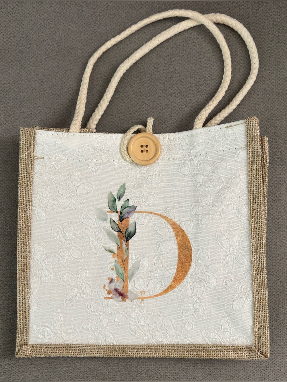 Mini Jute Tote Bag